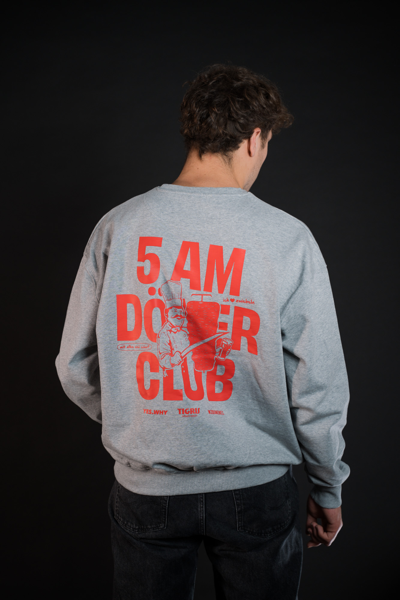 5AM Döner Club Sweatshirt heather grey